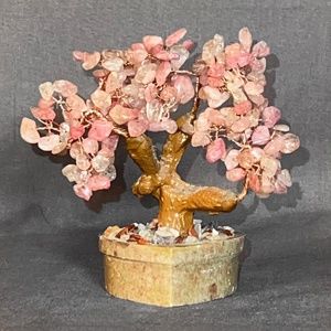 Rose Quartz Bonsai Tree